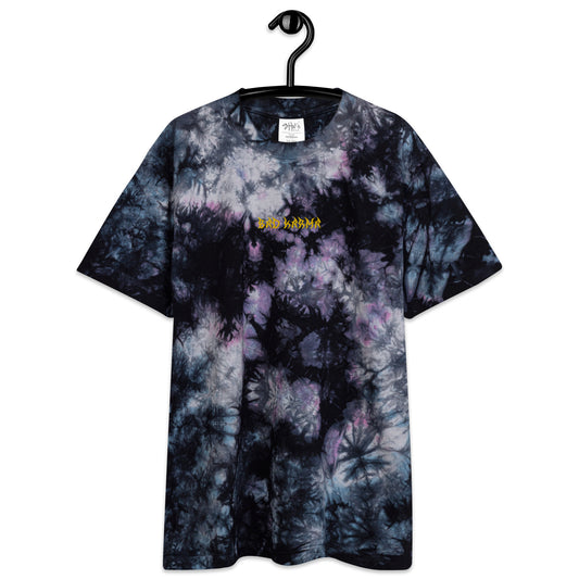 "BAD KARMA" Oversized tie-dye t-shirt